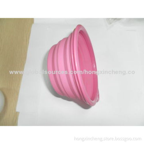 Newest Foldable Promotional Collapsible Silicone Pet Bowls, Non-toxic, Promotional